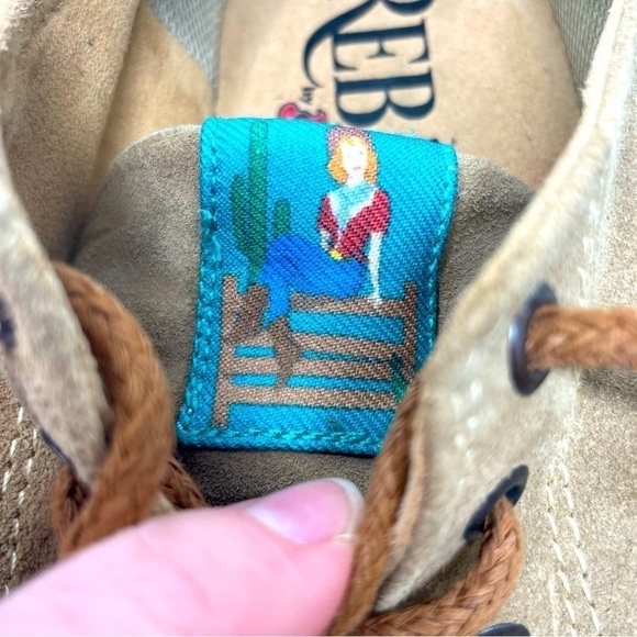 Reva by Justin "Susie" Leather Sneakers – Brown & White – Size 9.5 - Picture 8 of 11